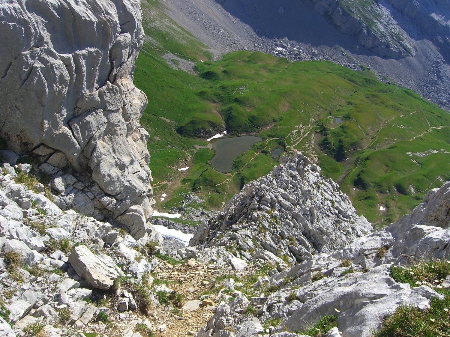 Jalouvre/Bargy-descente pointe blanche passage Pellier