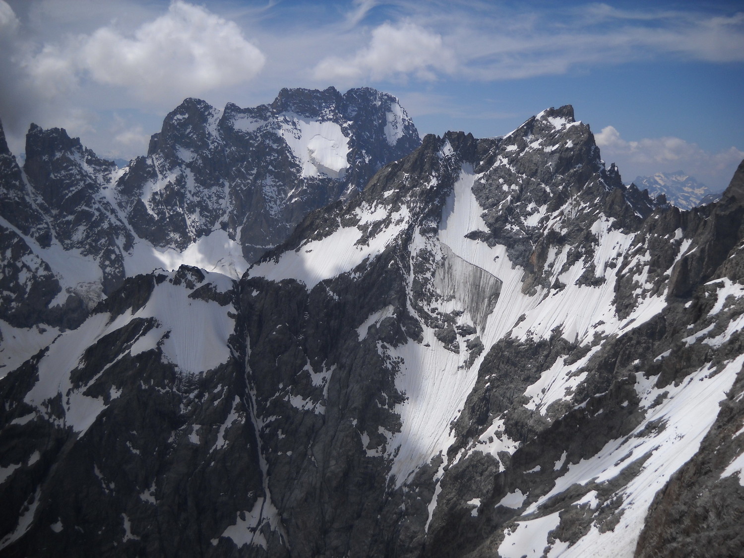 Ailefroide, pic Coolidge et couloir Dérobé.