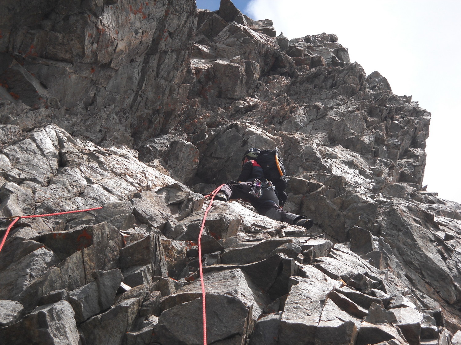 La sortie directe en V+/6a, magnifique sur du très bon rocher !