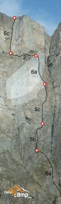 Topo : Brévent, voie Frison-Roche Topo : Brévent, voie Frison-Roche