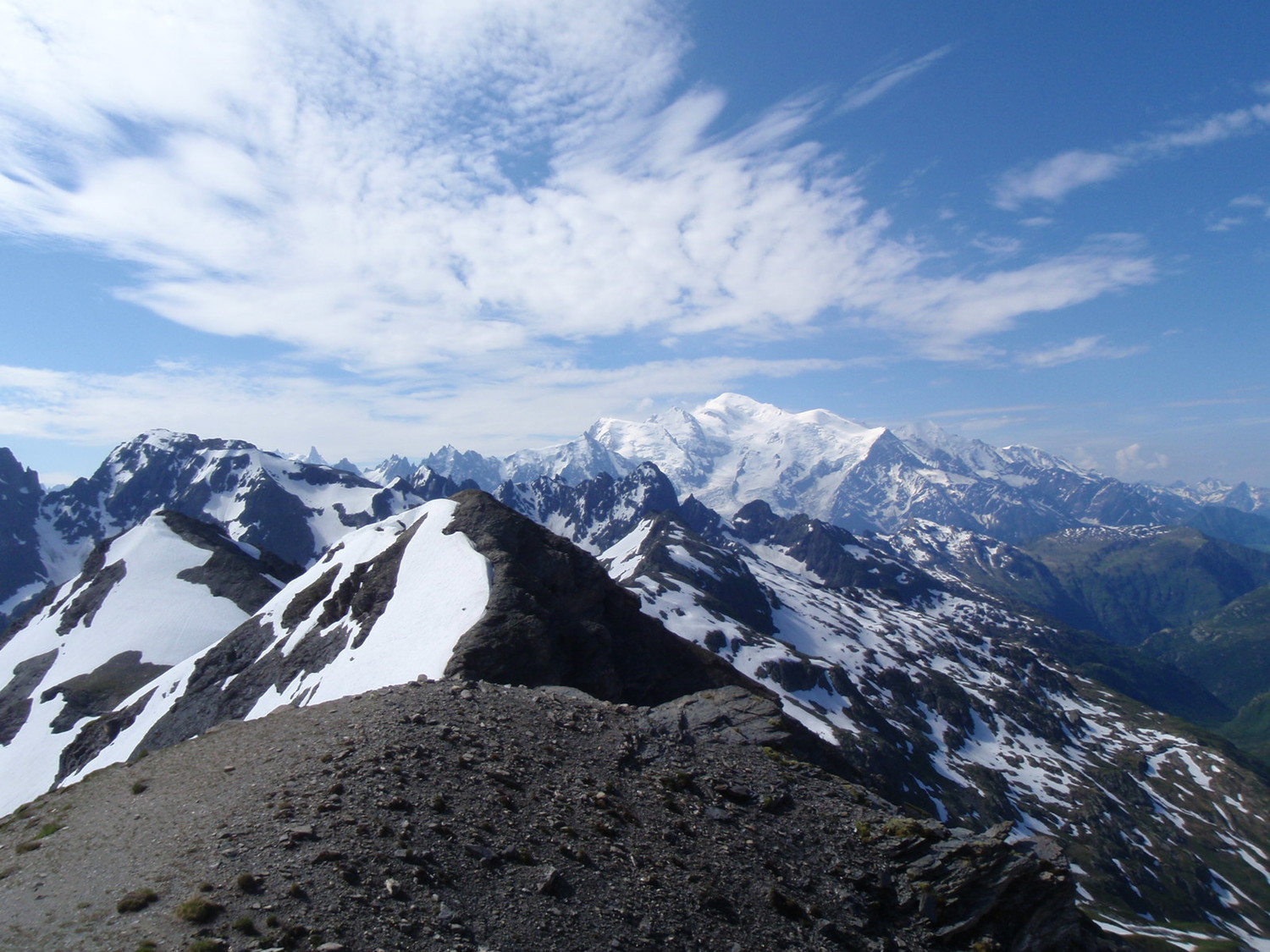 Vue sur massif du Mont Blanc