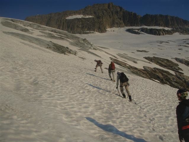 Sur le glacier ...