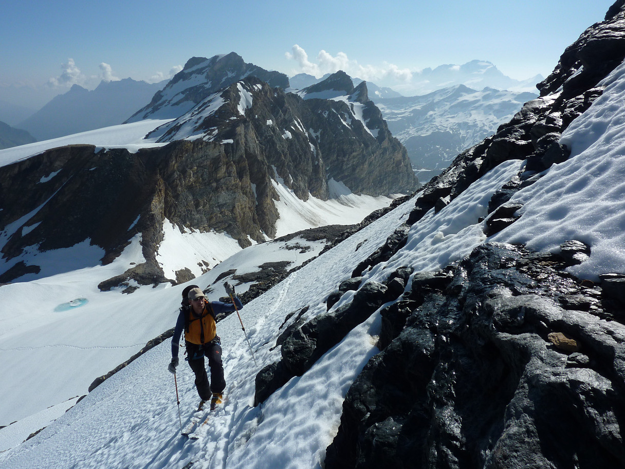 Fin de la montée à ski