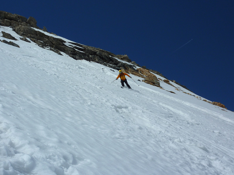 Descente sous le sommet