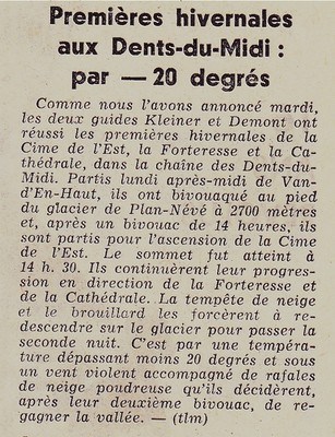 Tribune de Lausanne Le Matin du 25 décembre 1970 ou les souvenirs qui vous rafraîchissent