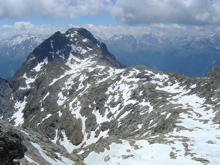 Rateau d'Aussois et Col de la Masse, vus de la sortie de la Courte Echelle