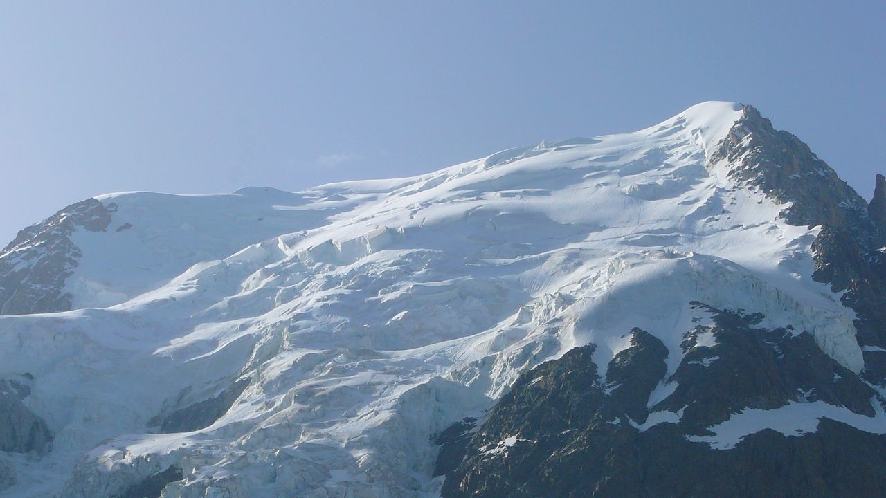 Les pentes sous le Dôme du Gouter