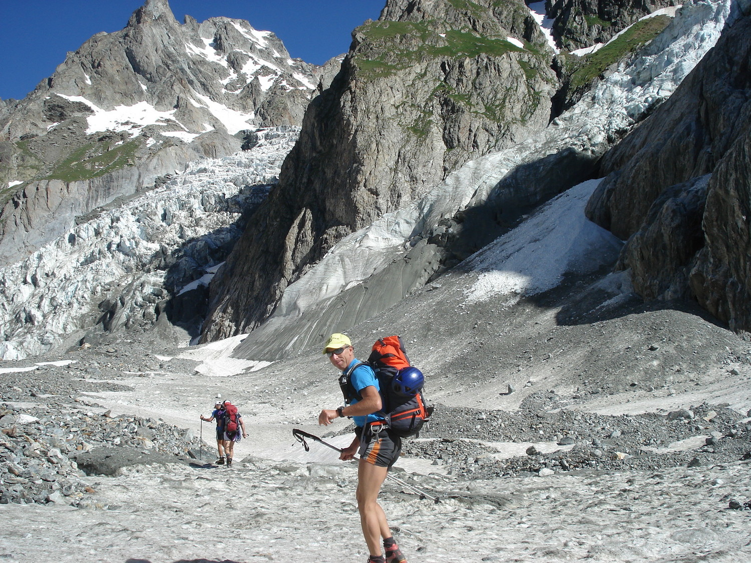 sur le glacier de Miage