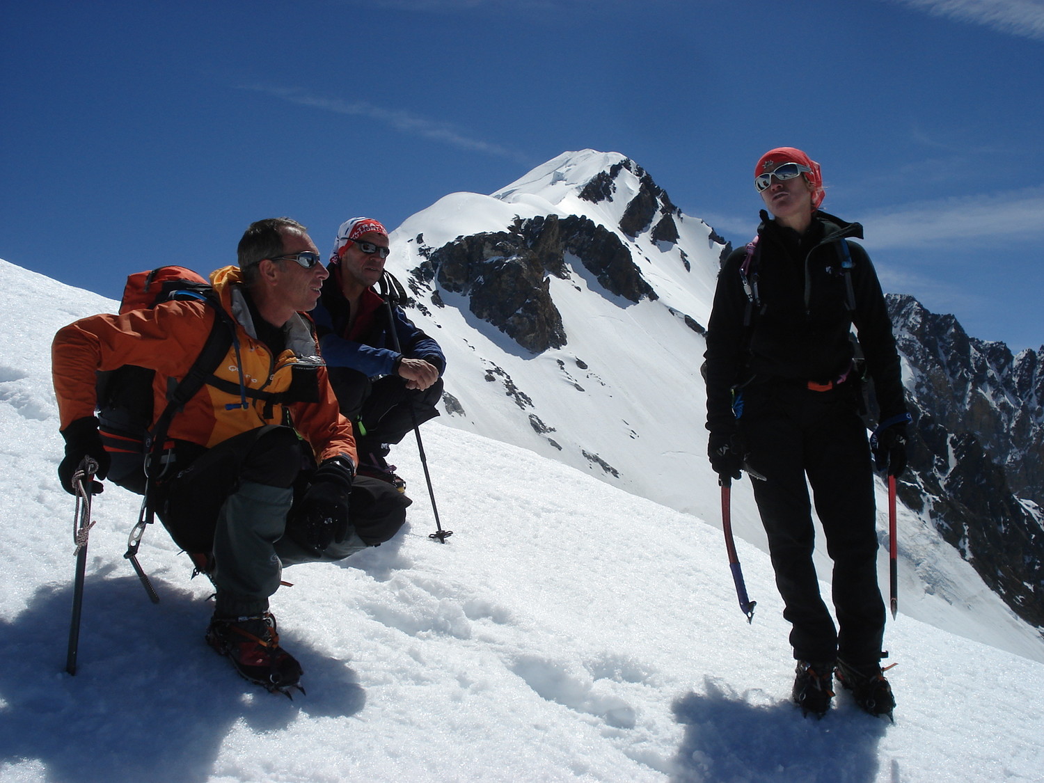 le Mt Blanc derrière nous et Bionnassay nous attend