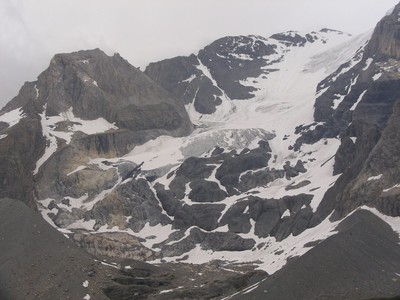 Enneigement sur le bas des Grands Couloirs (Grande Casse) Enneigement sur le bas des Grands Couloirs (Grande Casse)