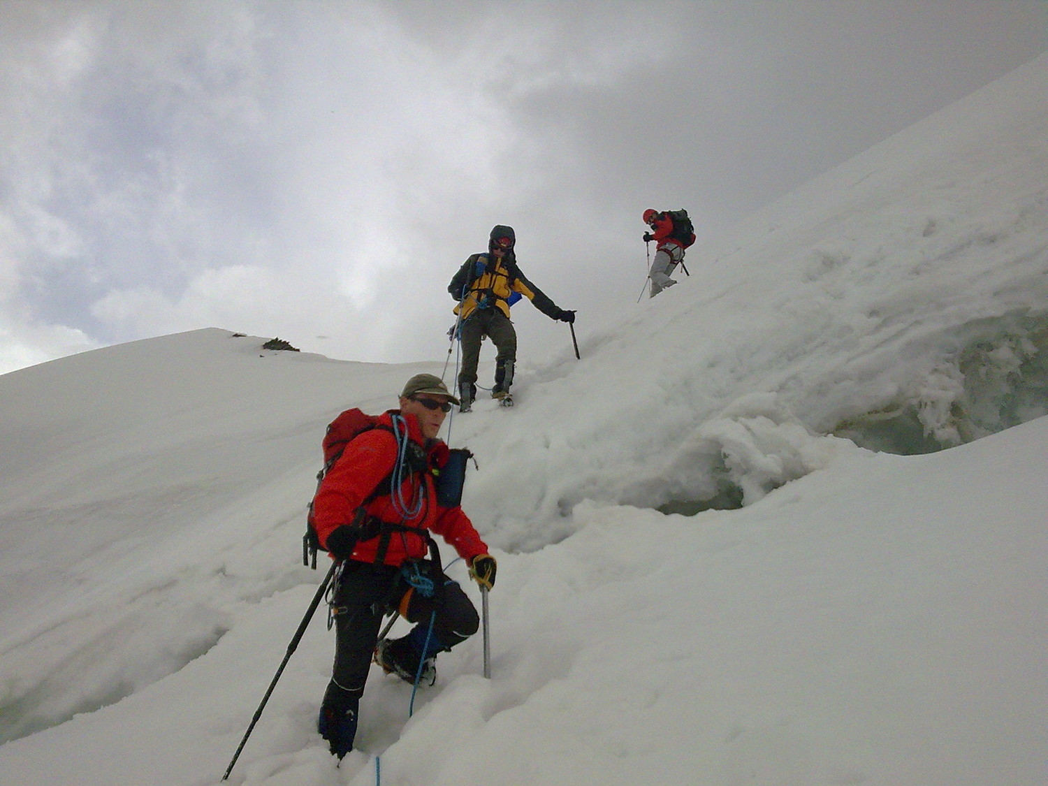 Passage d'une crevasse