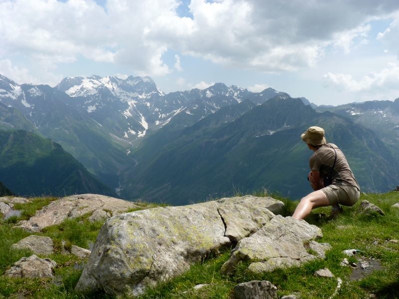 AU refuge de l'Olan, juste avant le départ pour le Pas de l'Olan...