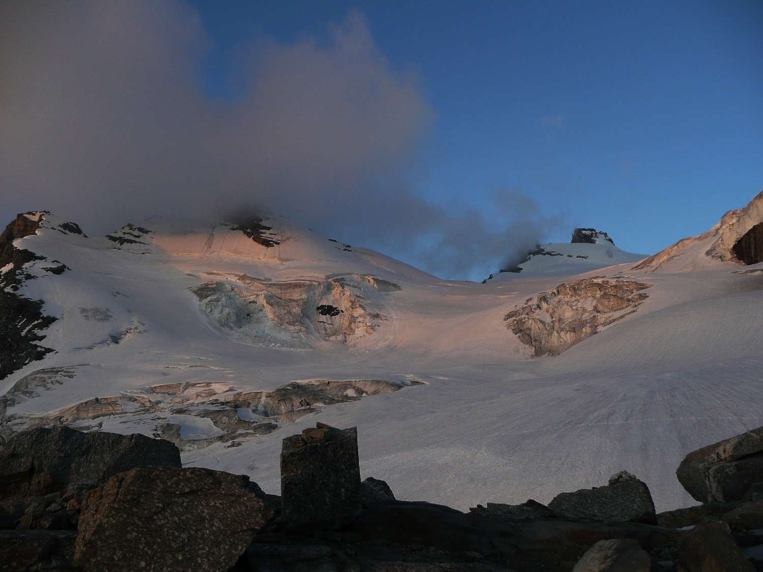 Crépuscule sur la Testa della Tribolazione et la Punta di Ceresole