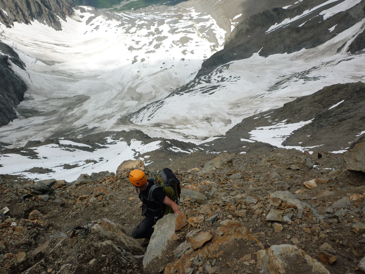 Sur la crête rocheuse menant à Durier