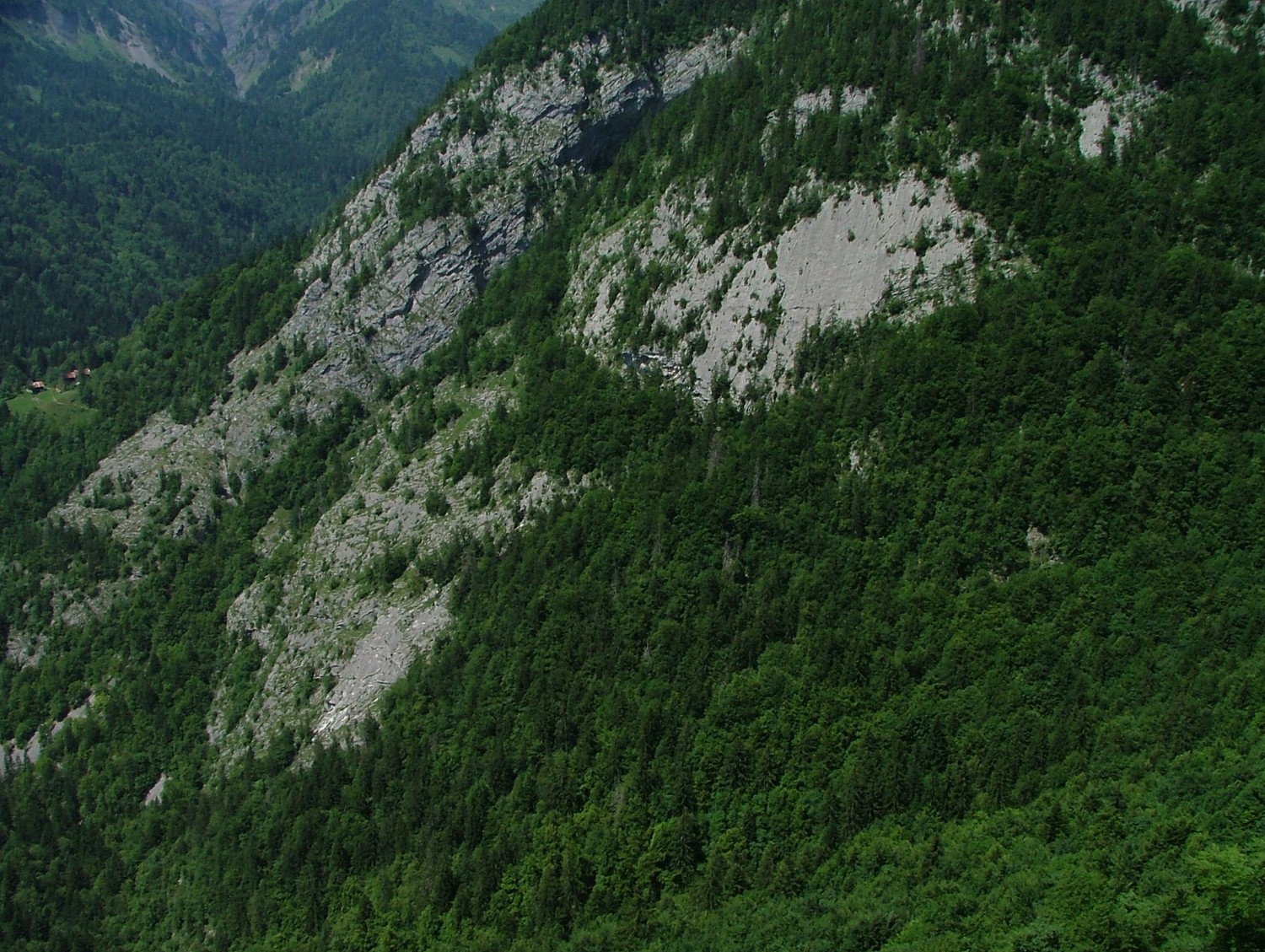 Ligne de Vie : de la dalle du Latay -900 m- à la dalle du Tuet, jusqu'à L9 -1250 m-