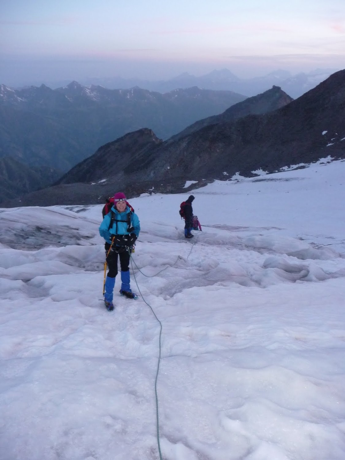 Ried Glacier an hour from roping up
