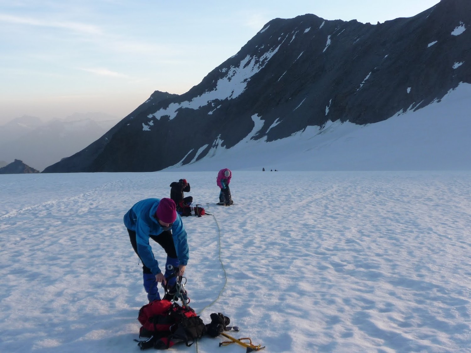 Ried Glacier at dawn looking back
