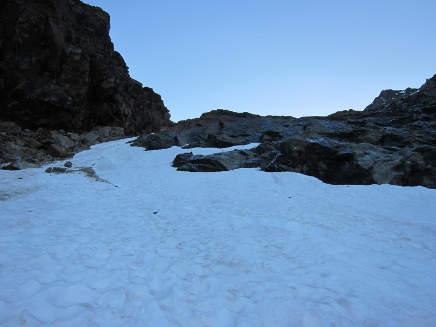 Montée au Fletschhorn, encore en neige