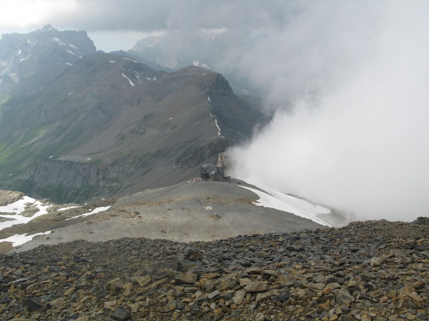 changement de temps vers la cabane