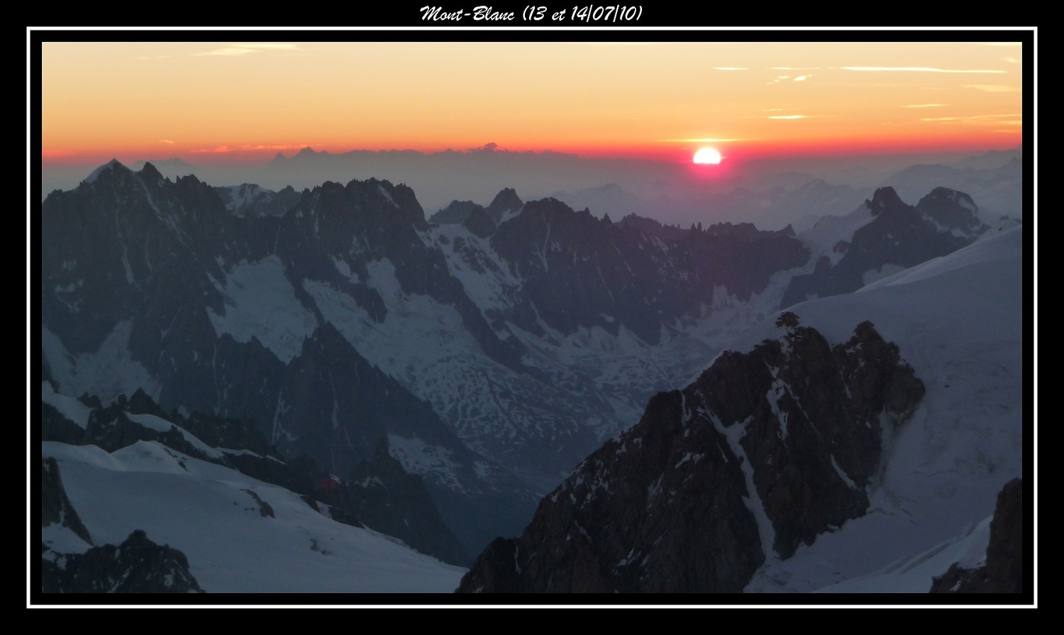 Levé de soleil sur la Pointe Isabelle et la Verte