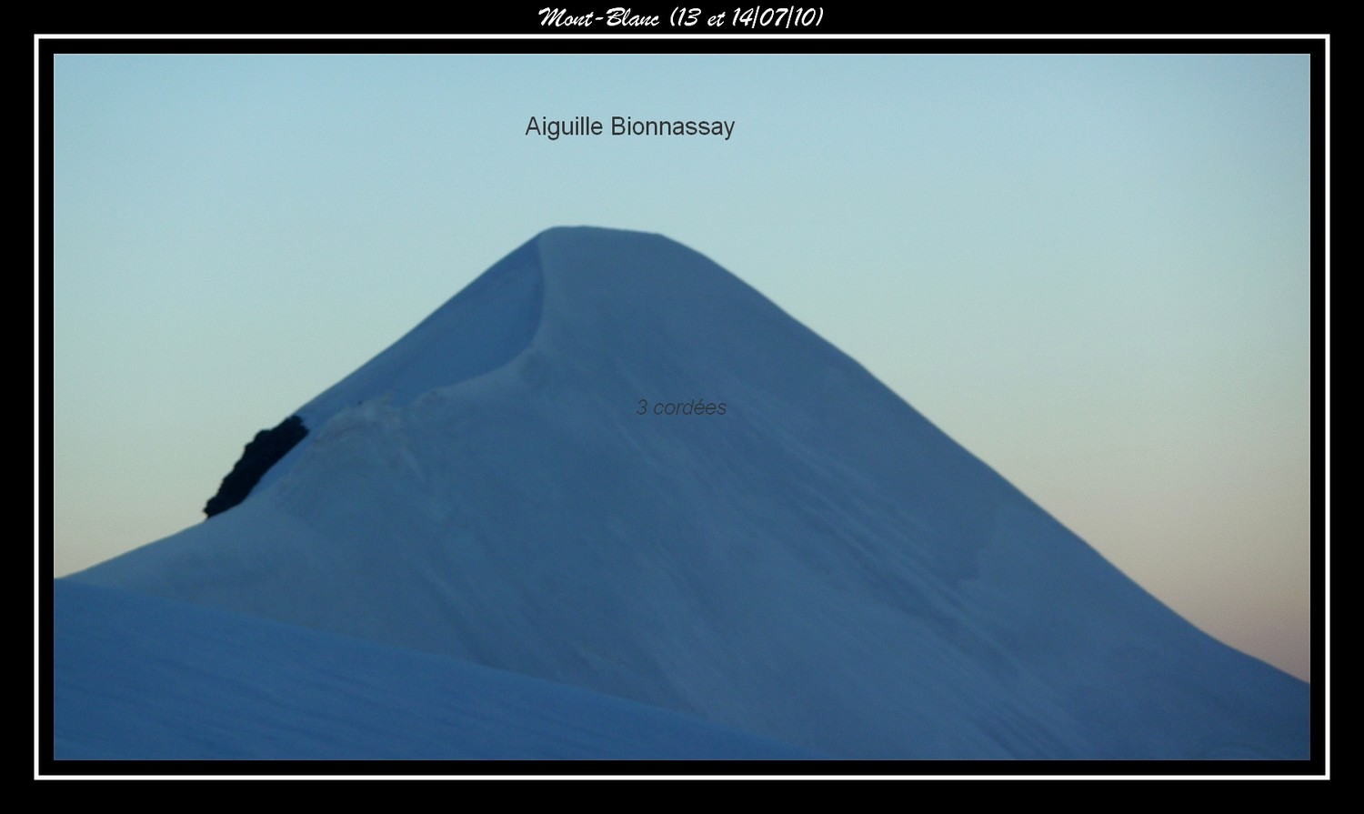 3 cordées ce jours à l'Aiguille de Bionassay
