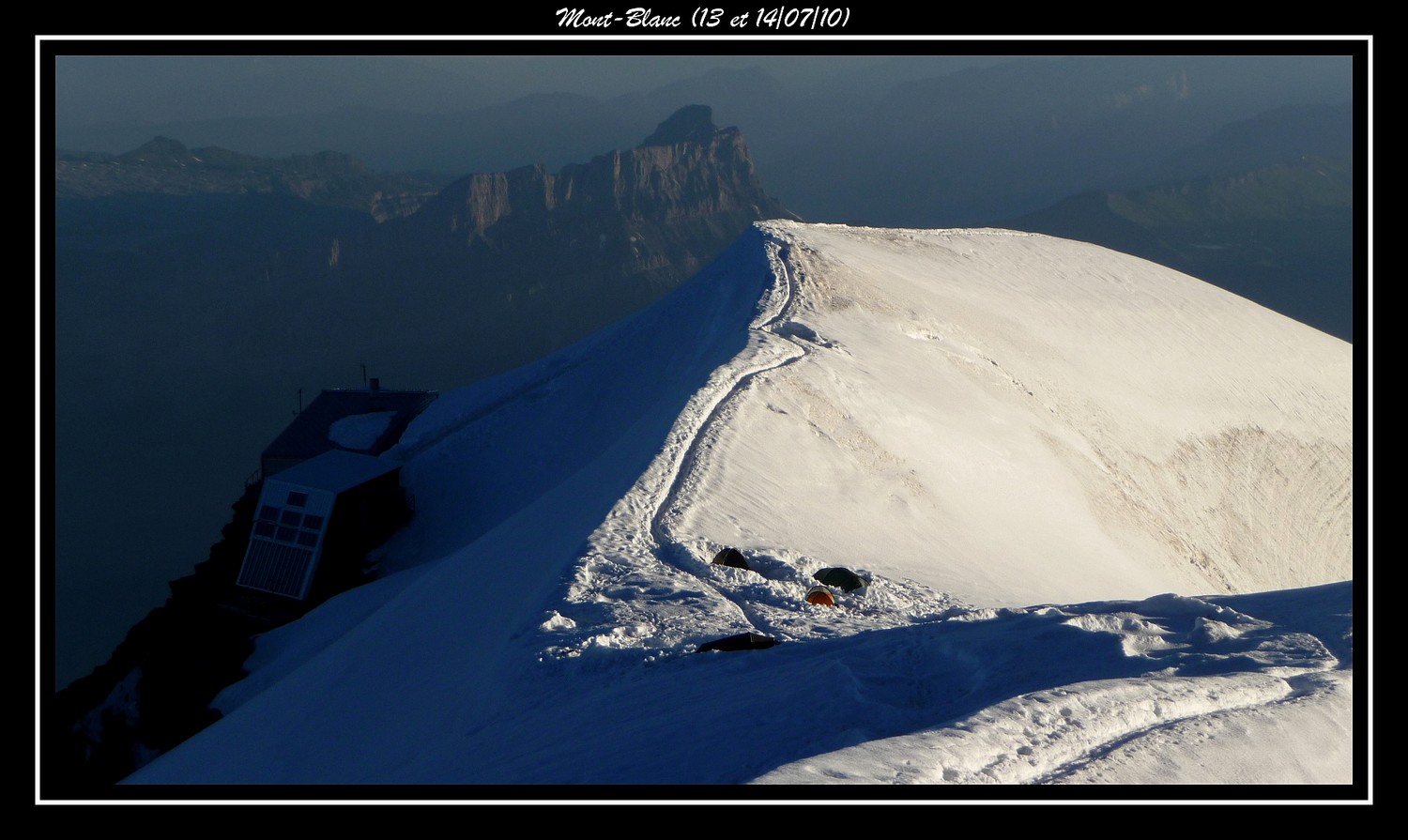 Les bivouacs et le Refuge du Goûter