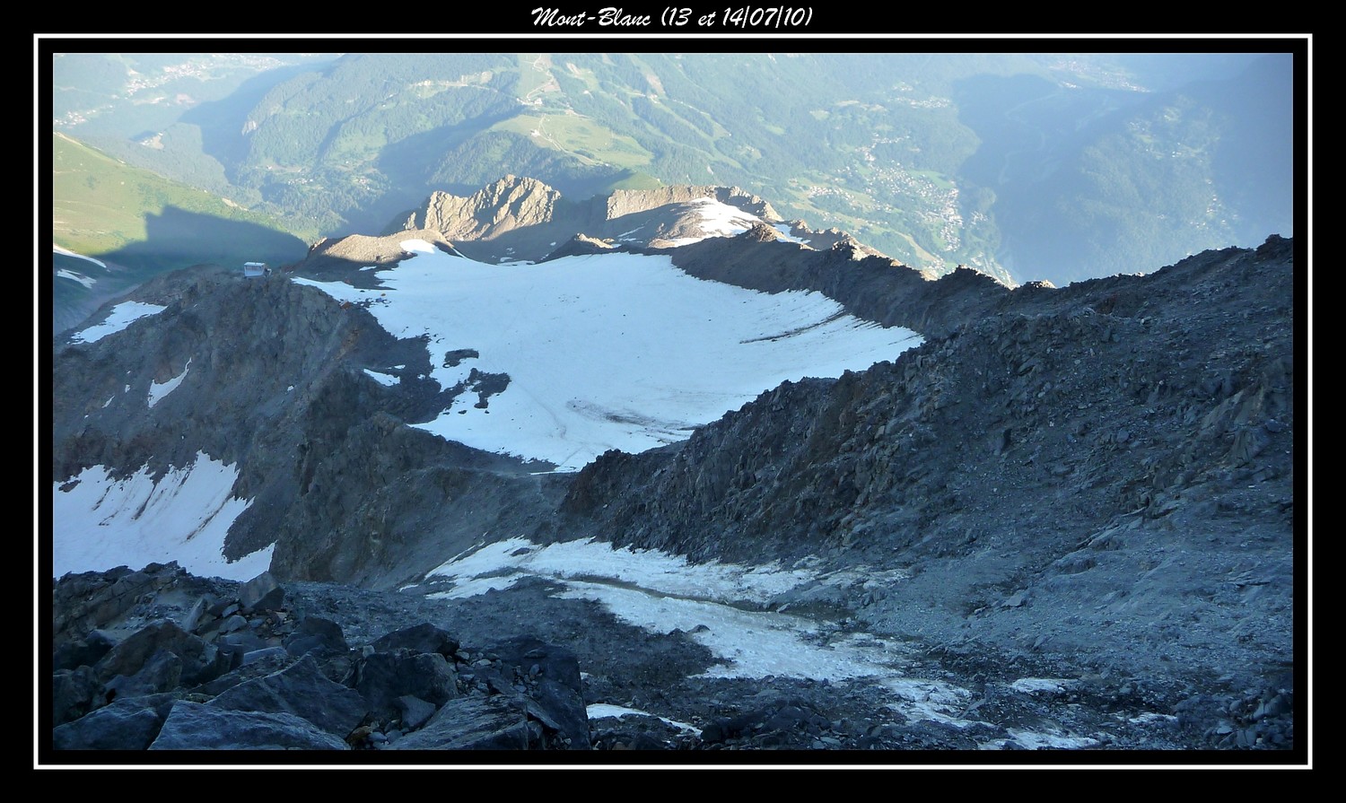 Le fameux couloir vu du haut