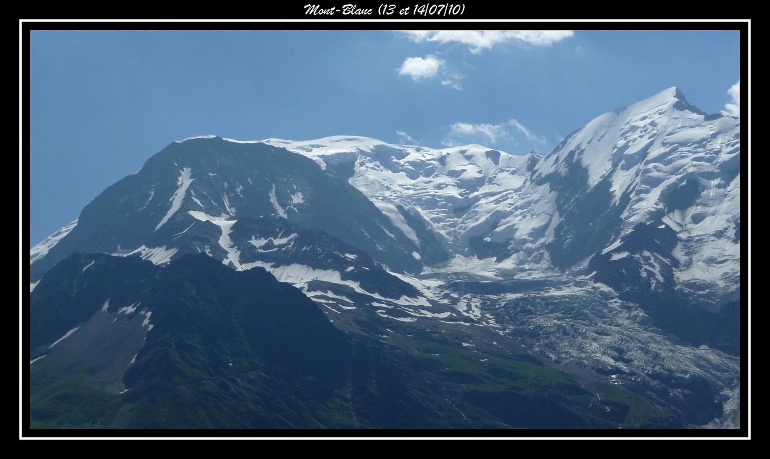 L'itinéraire du Mont-Blanc vu depuis le TNB