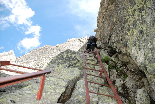Echelles sur le dernier tiers du parcours