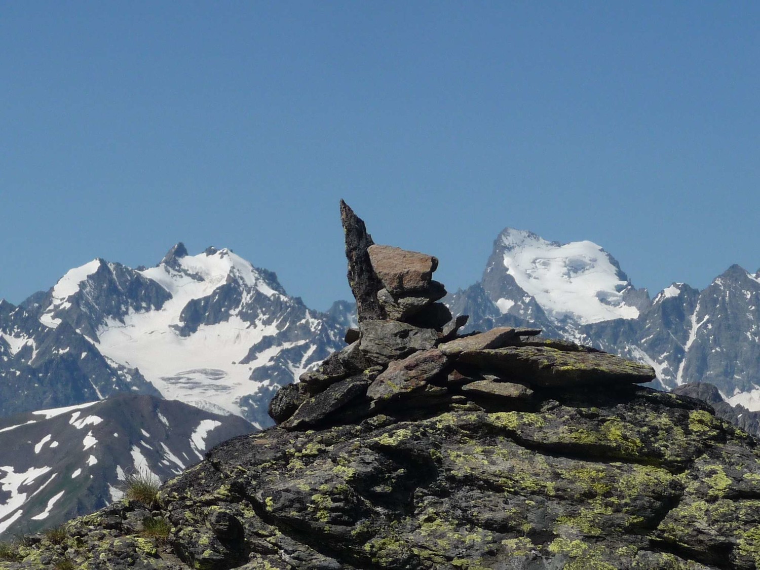 agneaux et écrins dans la montée au pic du lac blanc