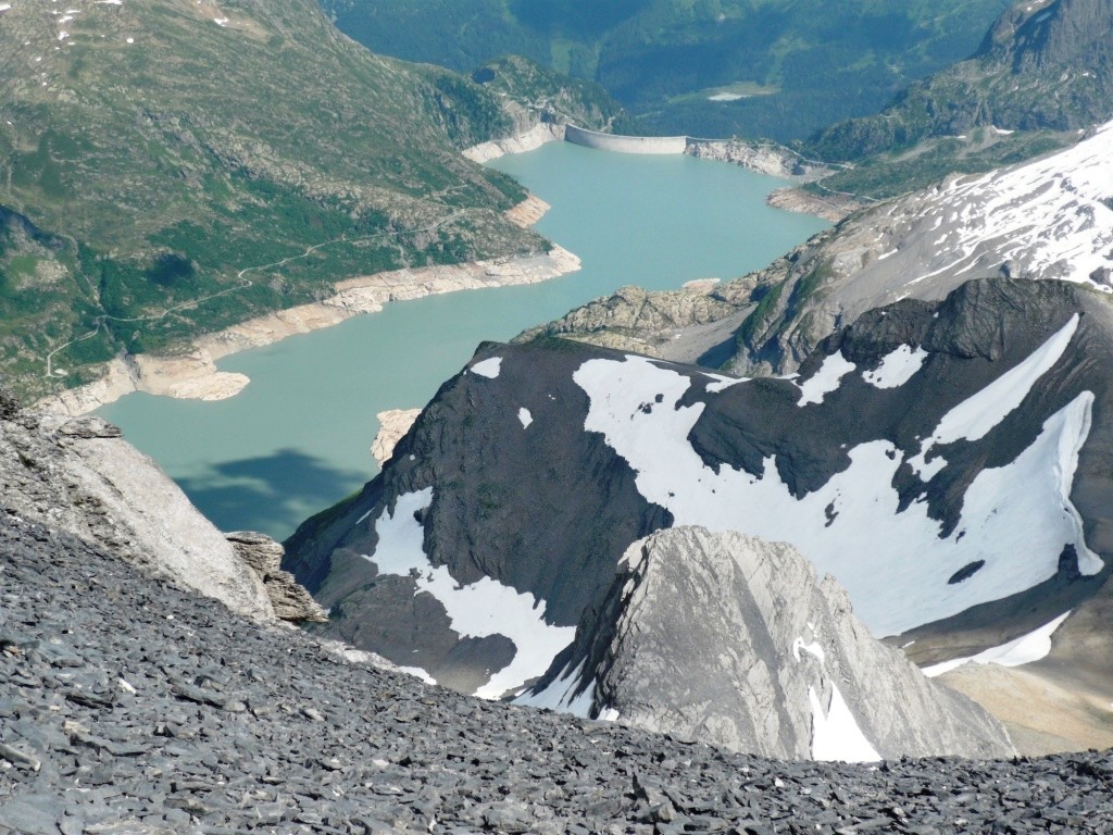 Lac d'Emosson et glacier des Rosses