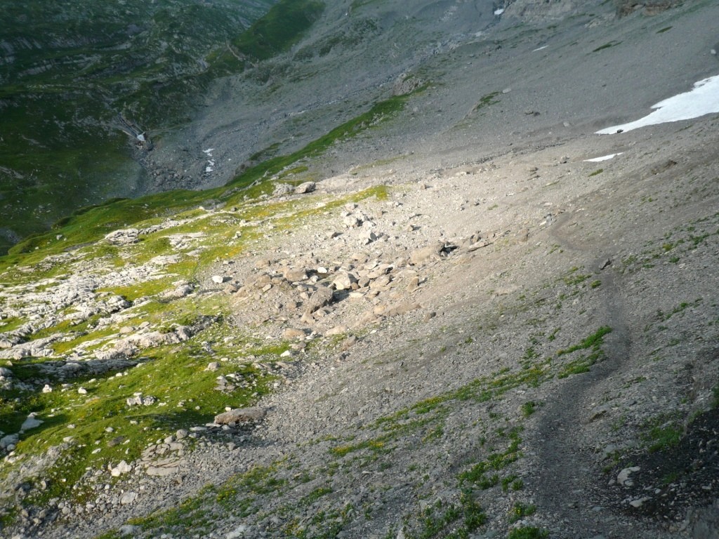 Sur le sentier du tour des Dents Blanches (vallon de Susanfe)