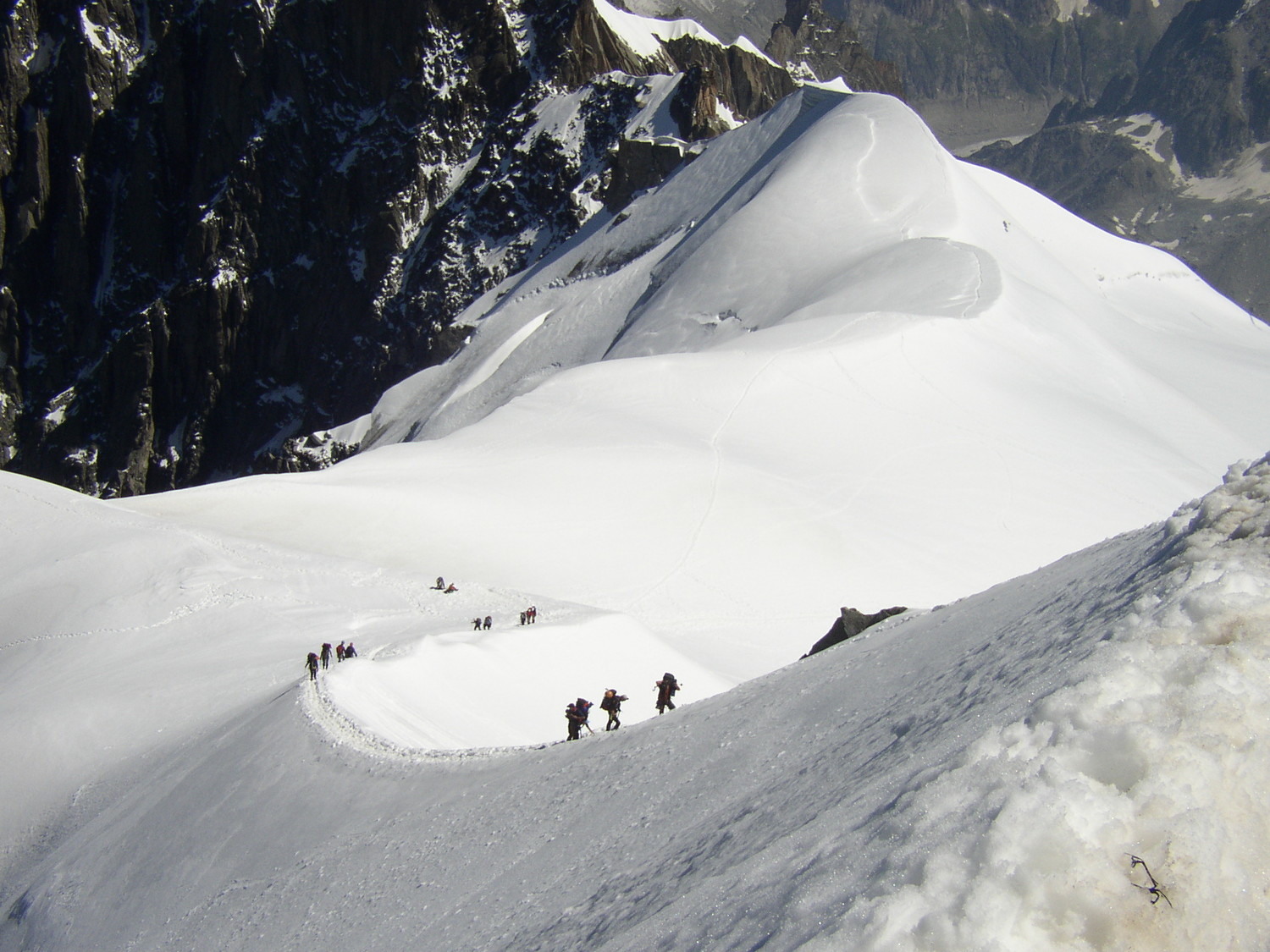 montée aiguille du Midi
