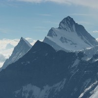 Finsterhaarhorn depuis l'arête Mittellegi