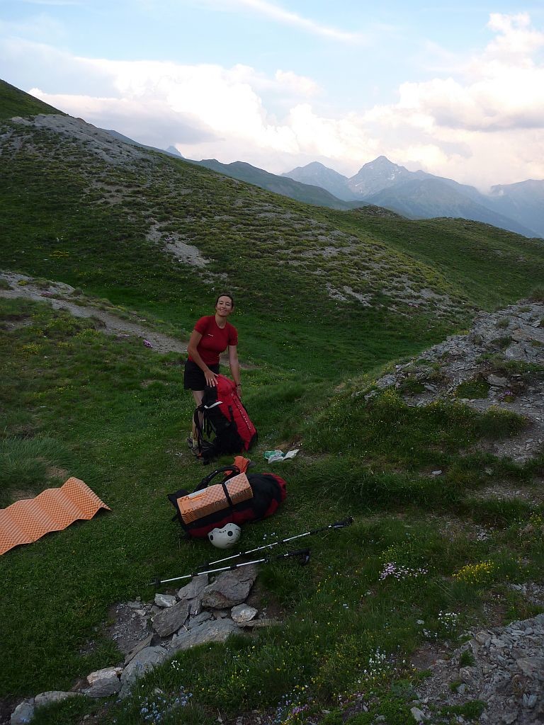 Arrivée au bivouac