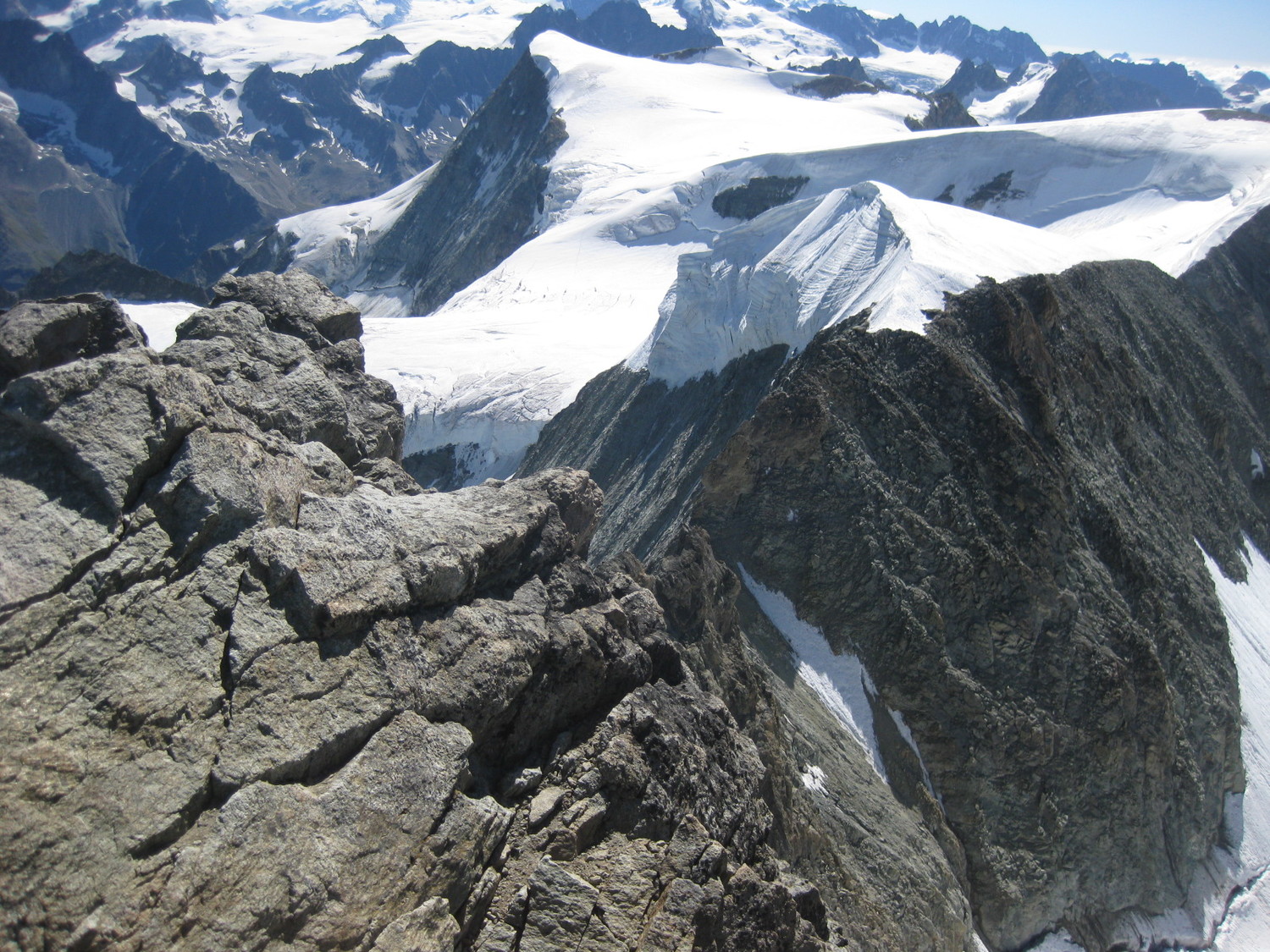 Arrivée vers la sortie de l'arête Est