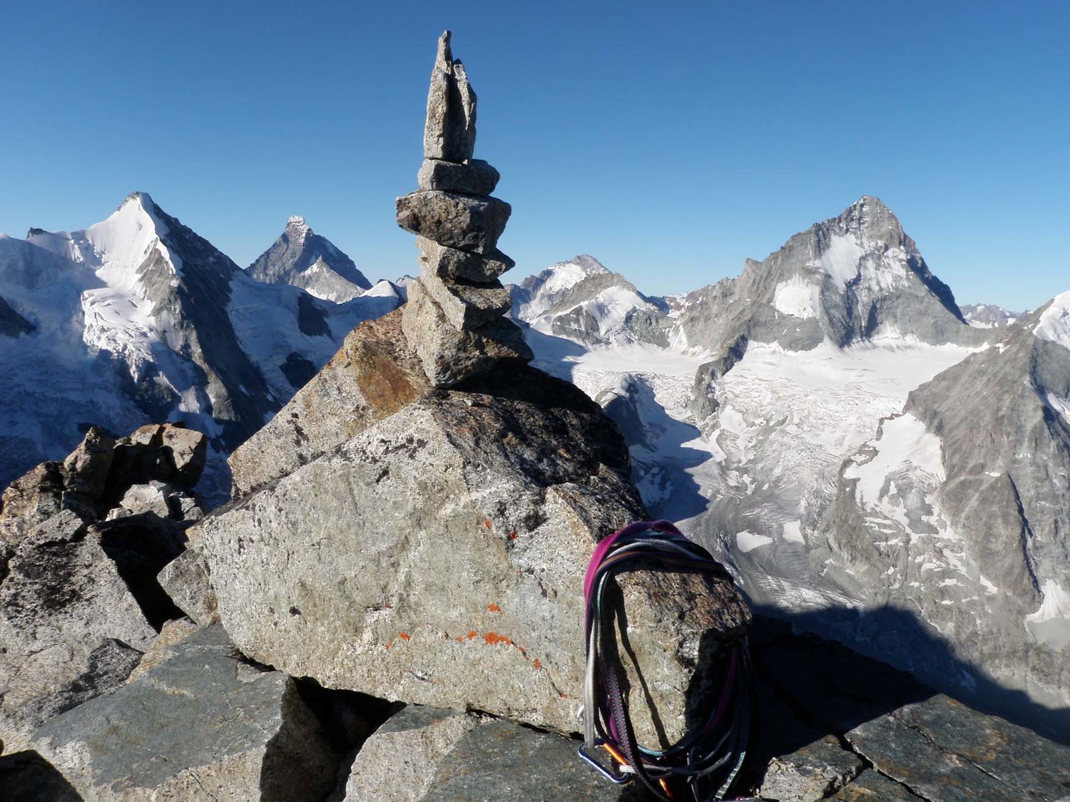 Obergabelhorn Cervin Dent d'Hérens, Pte de Zinal Dent Blanche