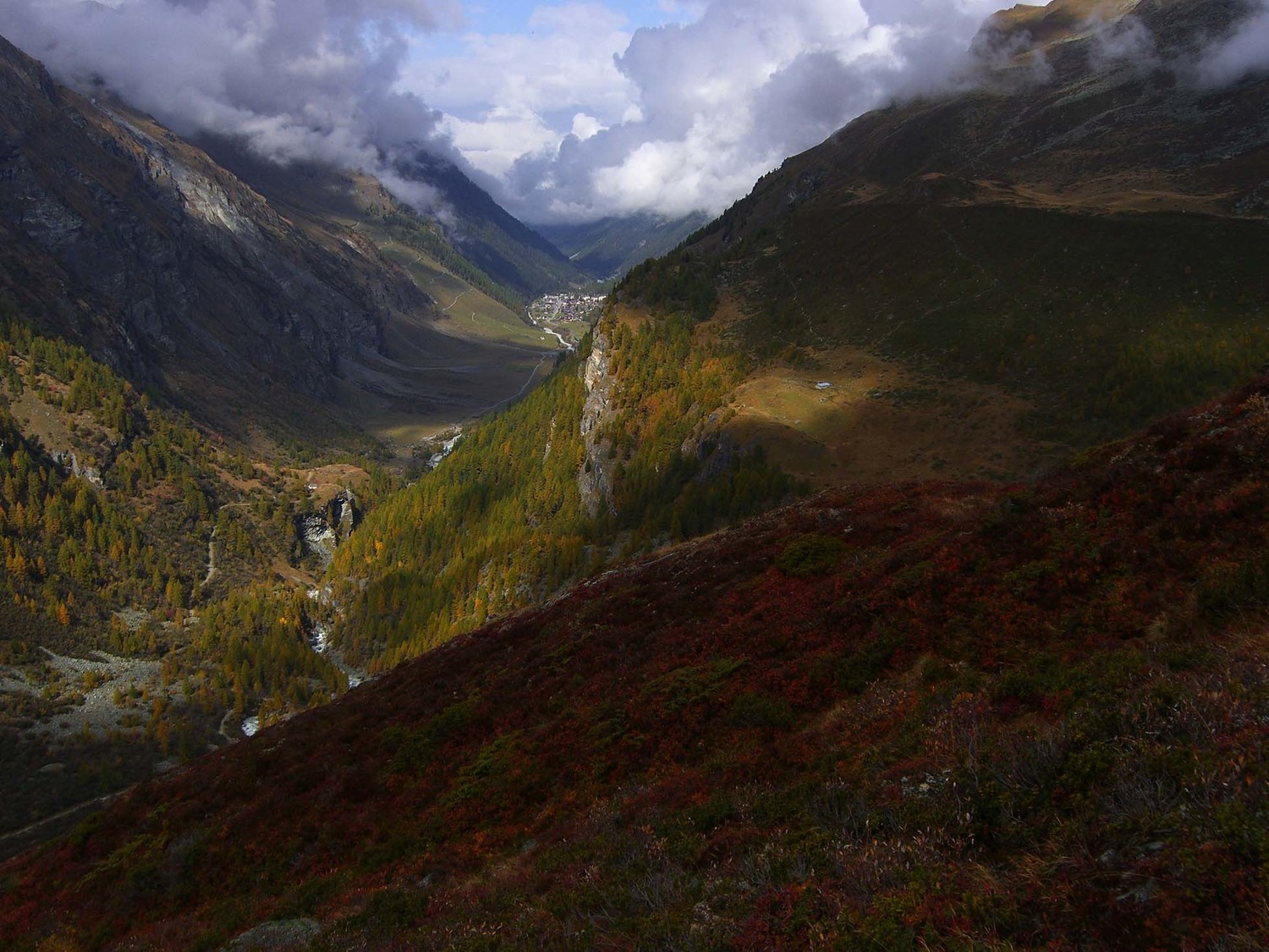 montée à la cabane en octobre