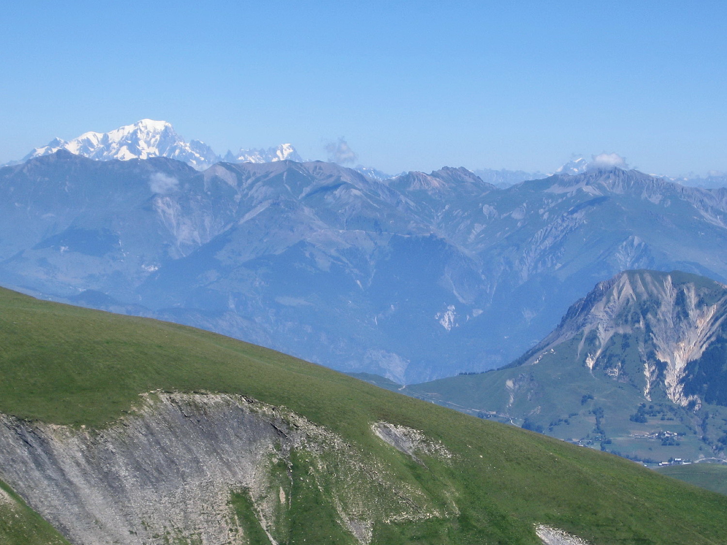 mont blanc, de la crête des Sauvages