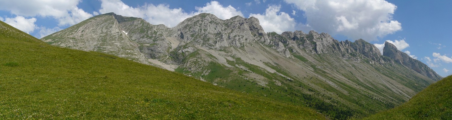 Montagne N de Faraut depuis le Col de l'Aup