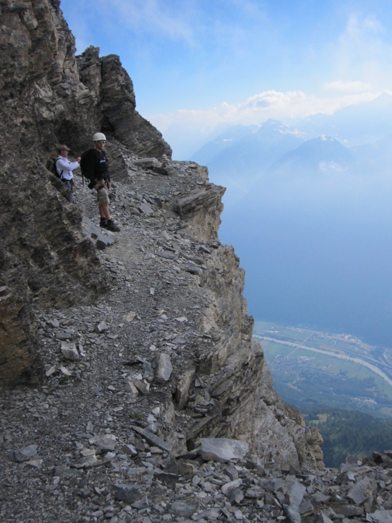 sur la descente