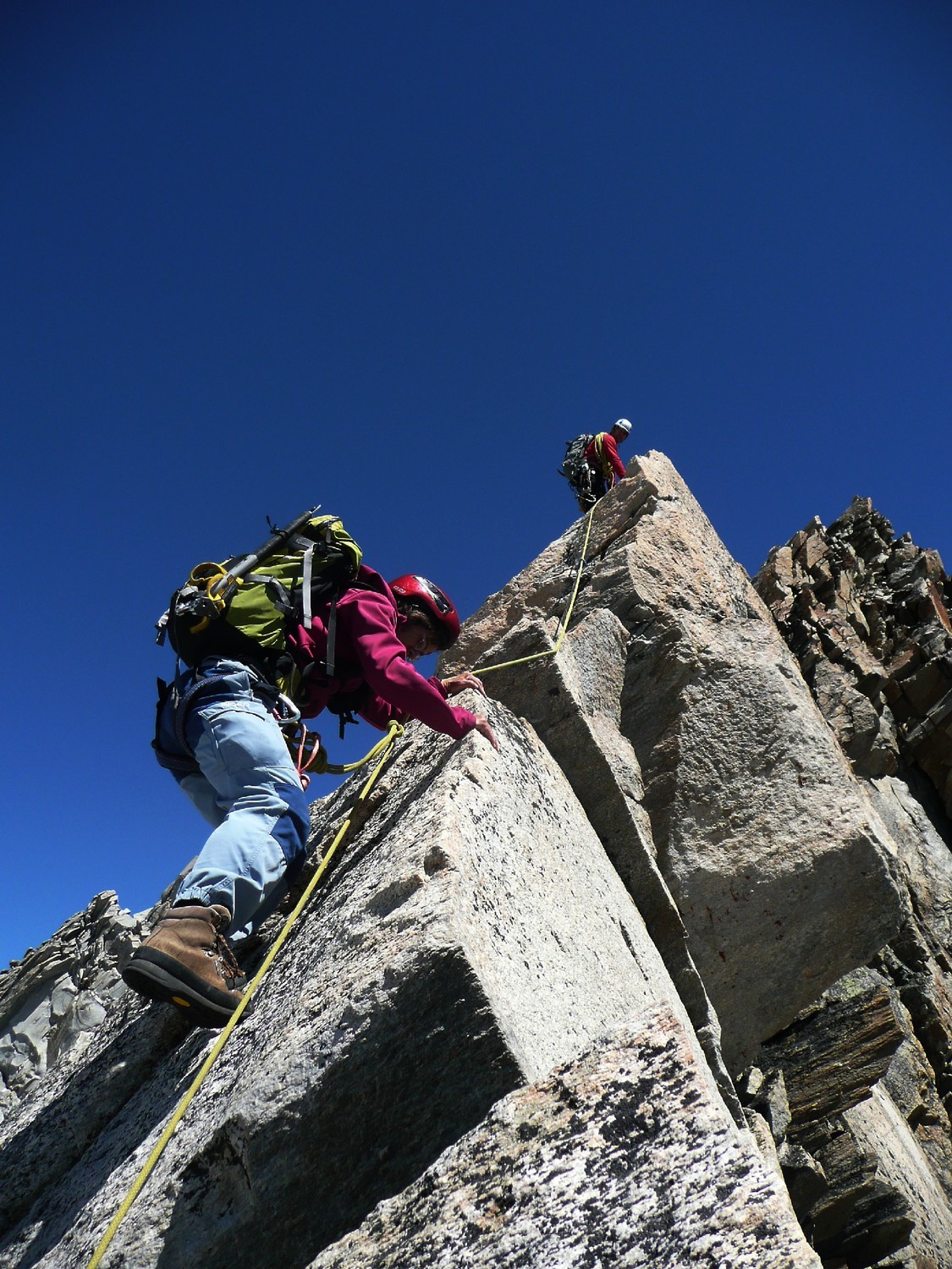Arête Sud du Portjengrat : section supérieure
