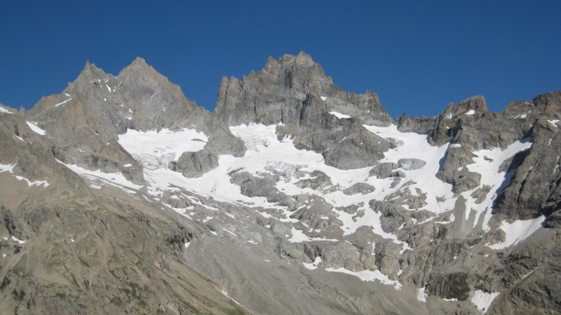 Grande Ruine et Pic Bourcet depuis le premier bivouac