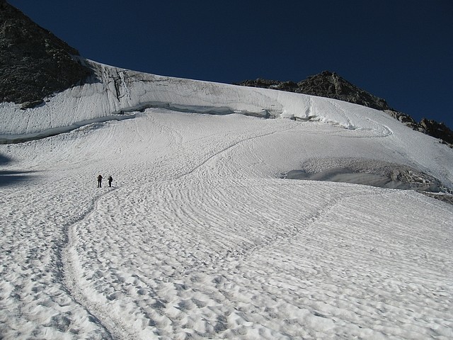 Col de la Girose : l'état actuel de la partie gauche du rognon sous le col