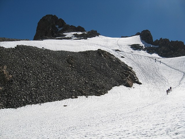 Col de la Girose : Du col, vue sur l'arête W du Râteau W