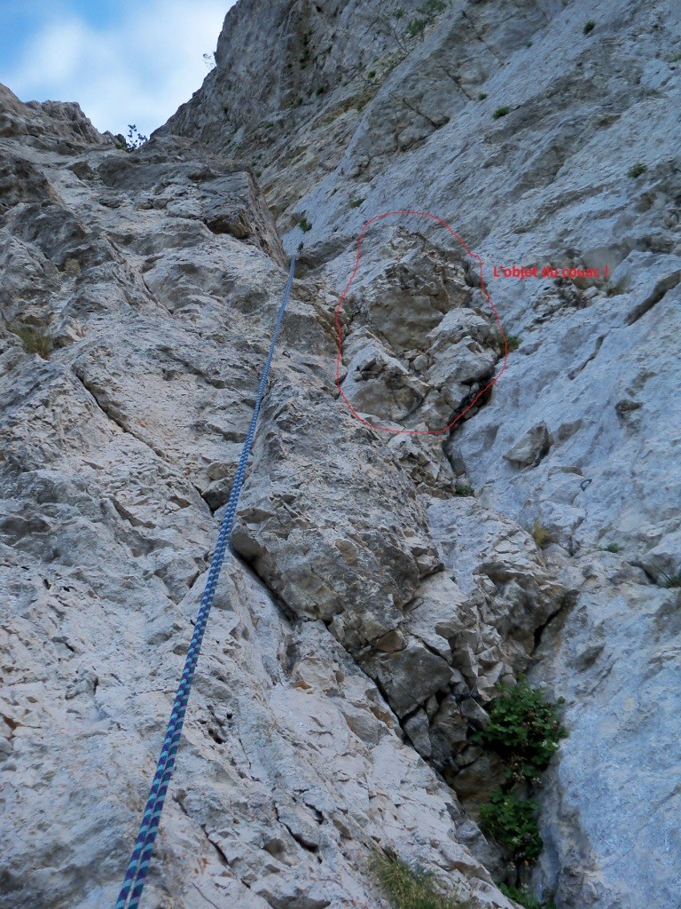 Première longueur Grand Dièdre : couac !!