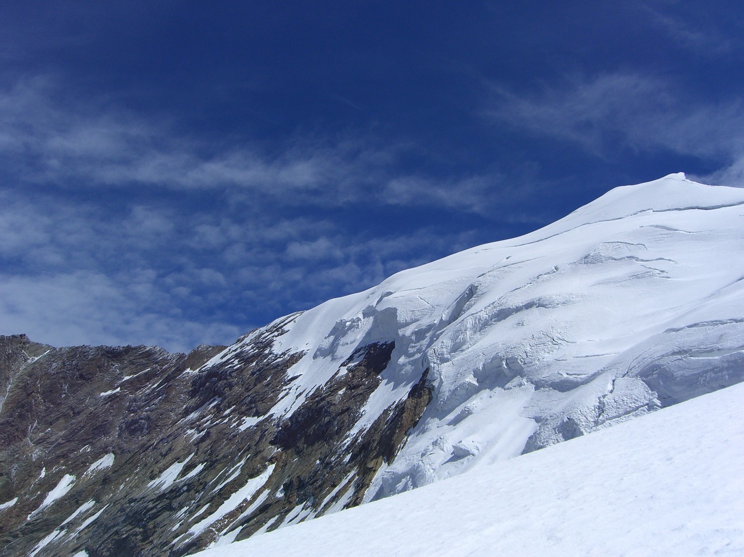 Weissmies-arête N - la fin de l'arête