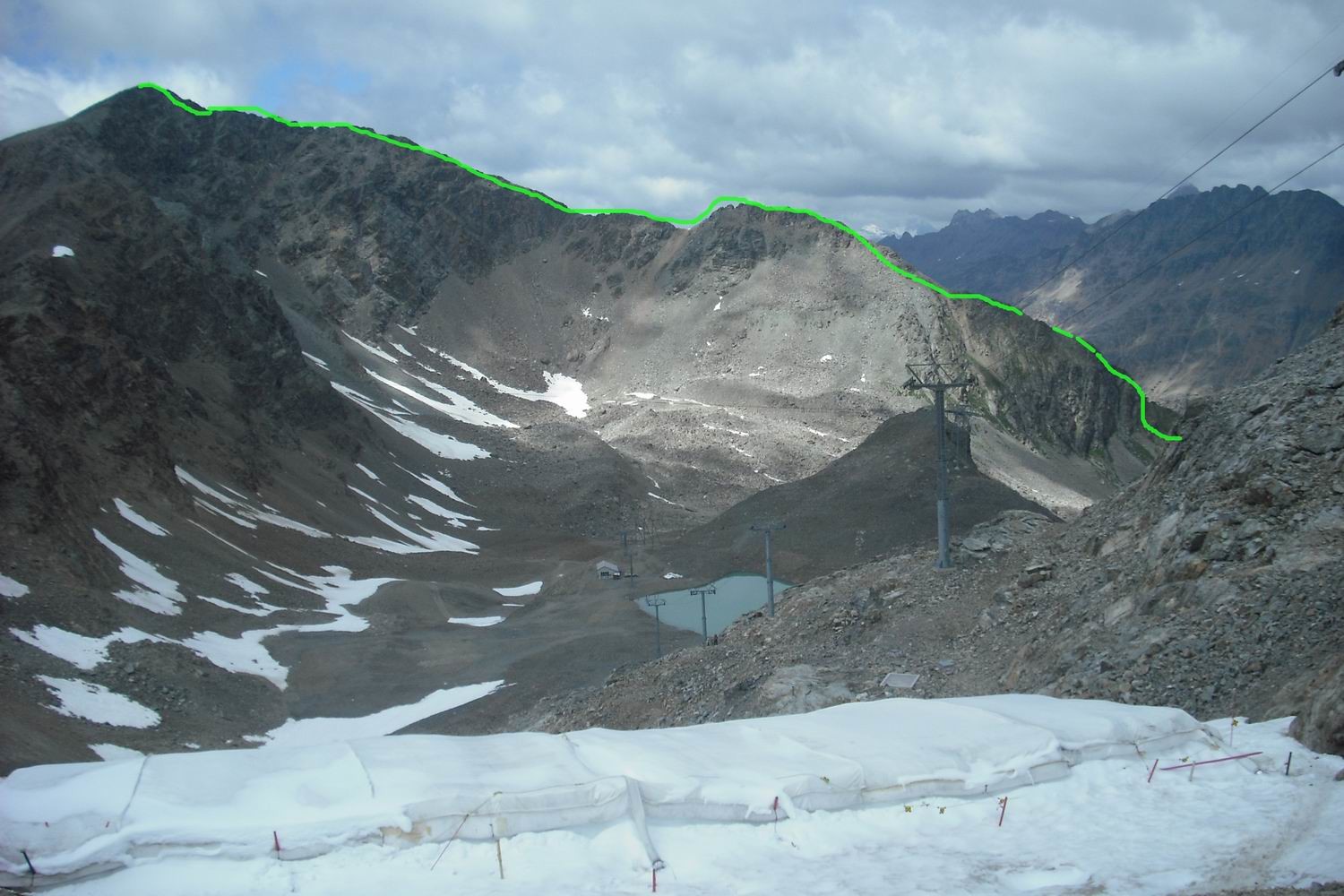 schizzo della "Senda dal Diavel"