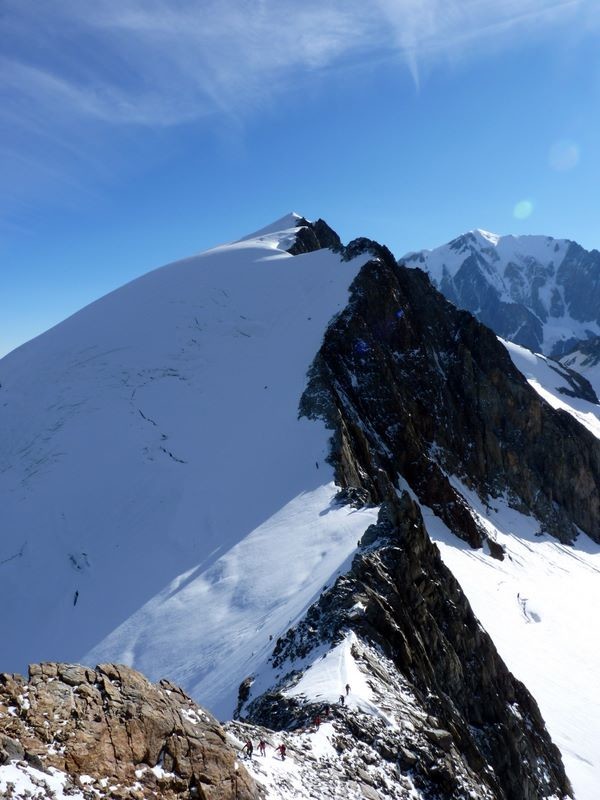Itinéraire de descente des Dômes de Miage depuis l'Aiguille de la Bérangère