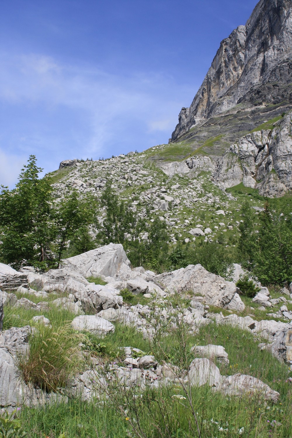 La partie raide de la montée